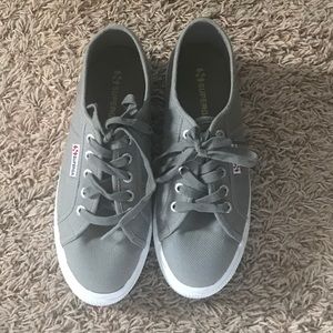 Superga Grey Platform Size 38/7.5-8
